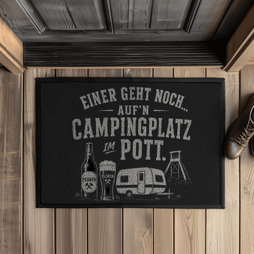 Fußmatte mit Gummirand EINER GEHT NOCH