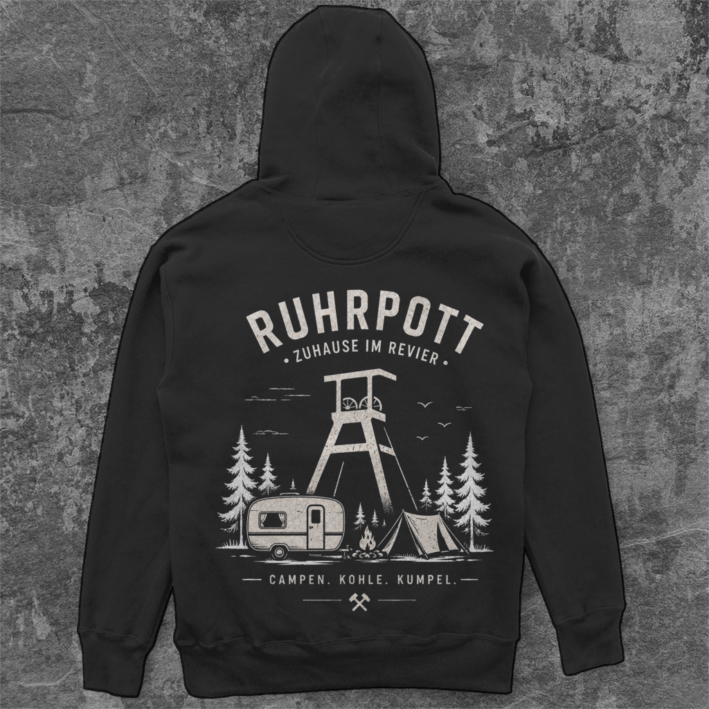 RUHRPOTT ZU HAUSE IM REVIER RUHR POTTCAMPER Unisex Oversize Hoodie Pottfrei