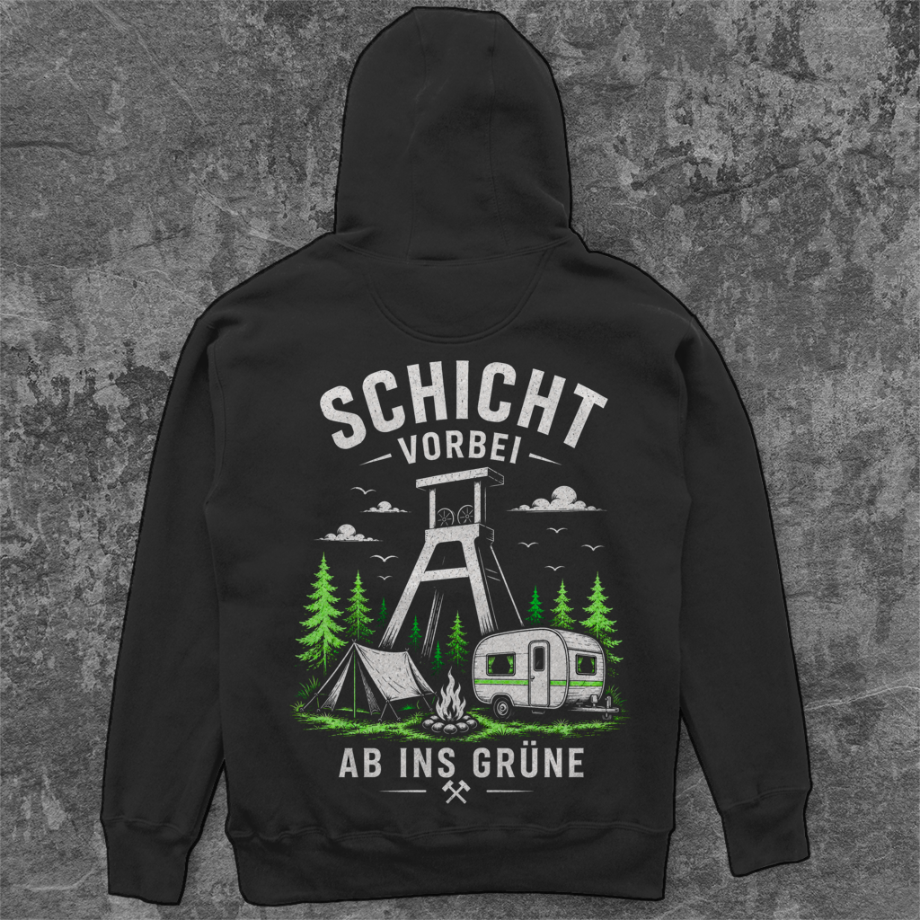 SCHICHT VORBEI RUHRPOTT CAMPER Unisex Oversize Hoodie Pottfrei