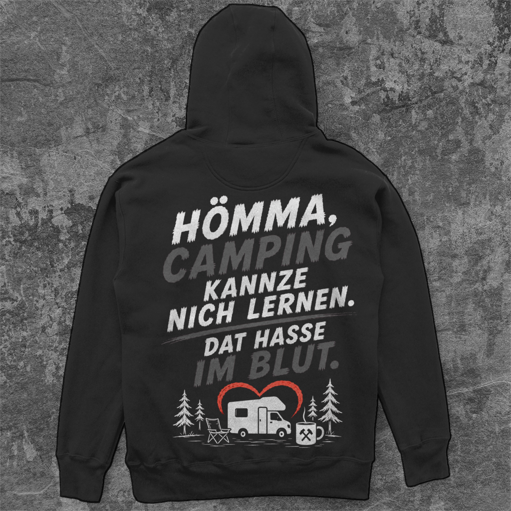 HÖMMA, CAMPING HASSE IM BLUT Camping Hoodie - Unisex Oversize Hoodie Pottfrei