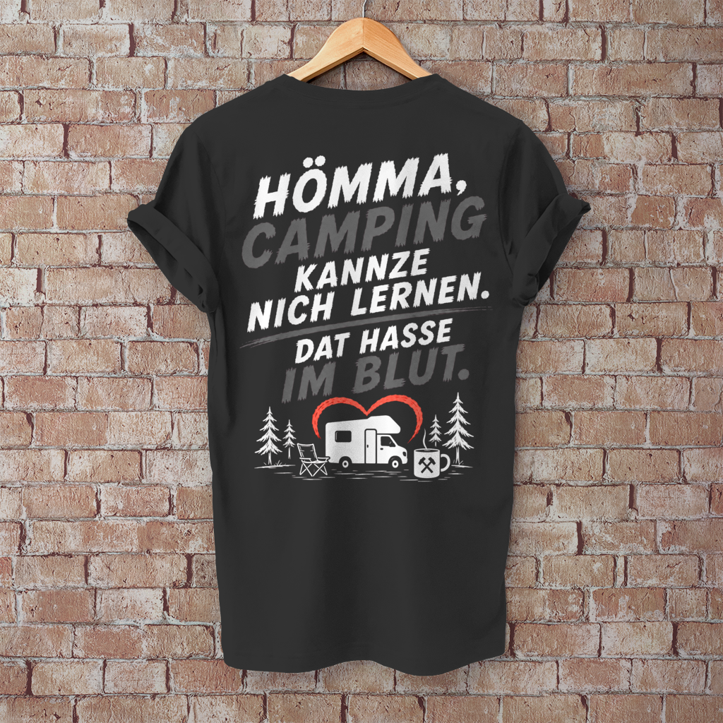 HÖMMA, CAMPING HASSE IM BLUT Camping T-Shirt - Herren T-Shirt, POTTFREI