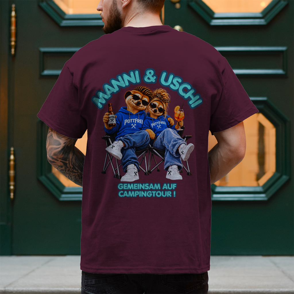 MANNI & USCHI – GEMEINSAM AUF CAMPINGTOUR! - T-Shirt-Herren