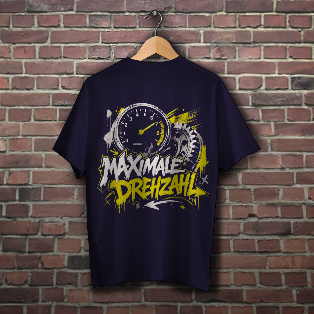 „Maximale Drehzahl“ – Oversize T-Shirt AsphaltKult