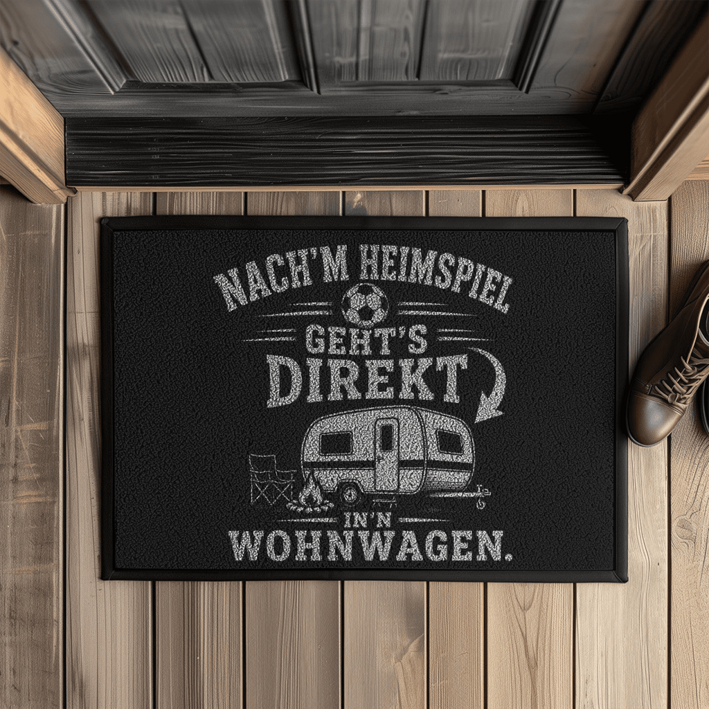 Fußmatte mit Gummirand NACH´M HEIMSPIEL