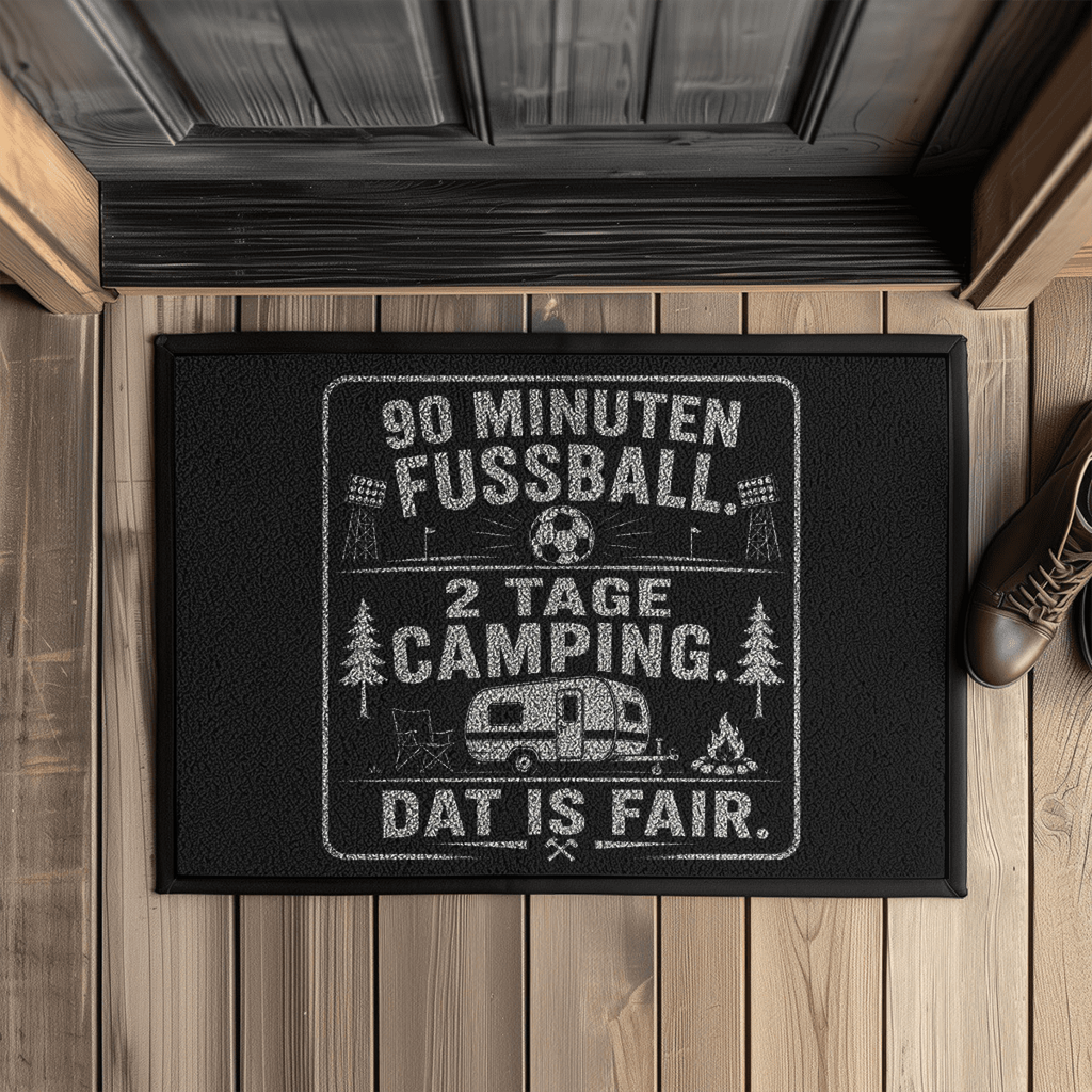 Fußmatte mit Gummirand 90 MINUTEN FUSSBALL