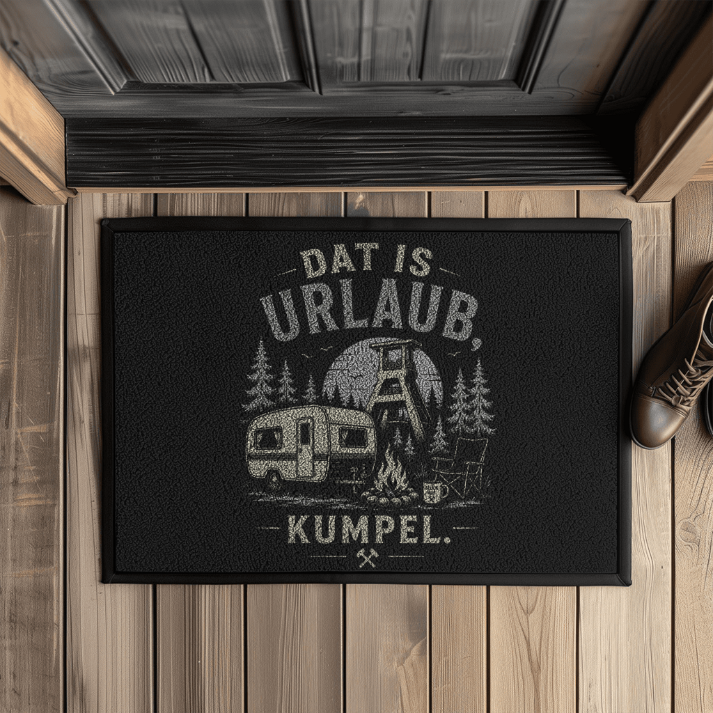Fußmatte mit Gummirand DAT IS URLAUB