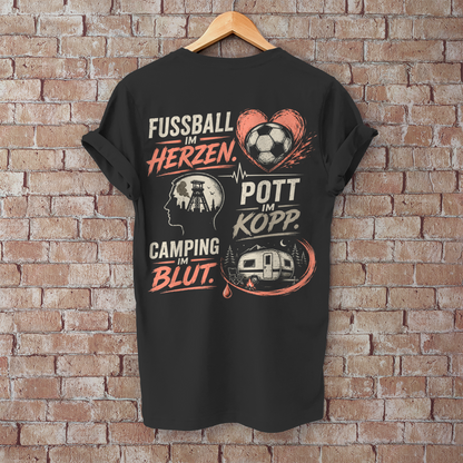 Herren T-Shirt FUSSBALL IM HERZEN