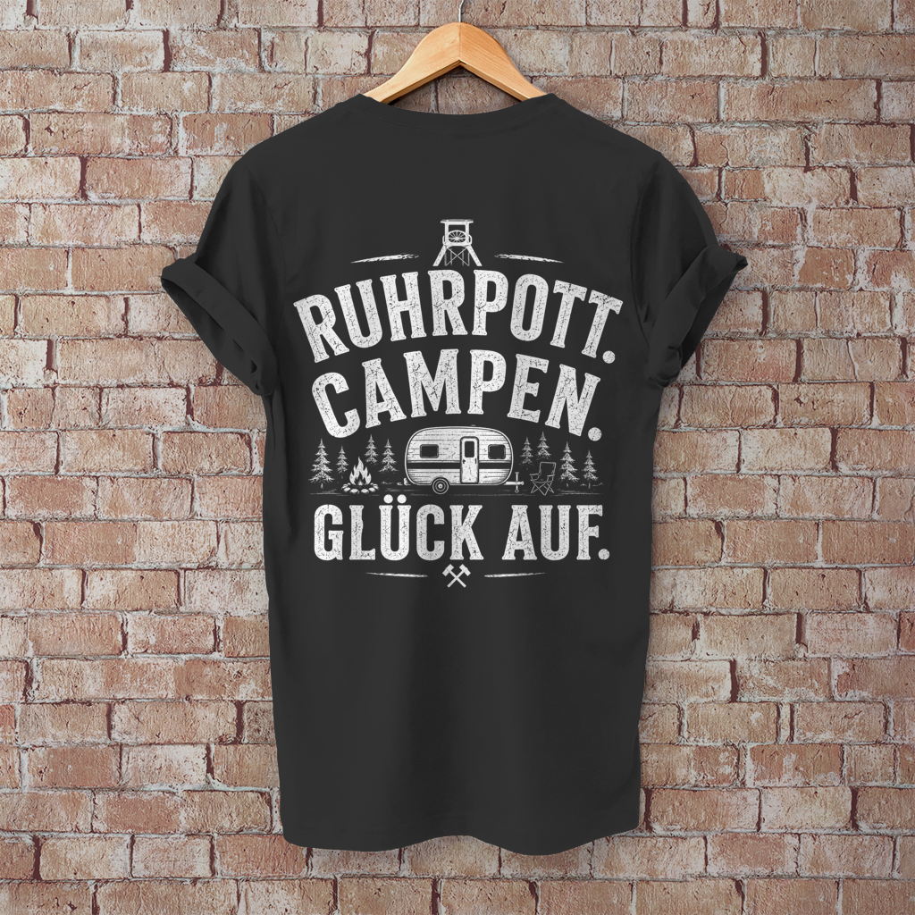 Herren T-Shirt, RUHRPOTT. CAMPEN. GLÜCK AUF