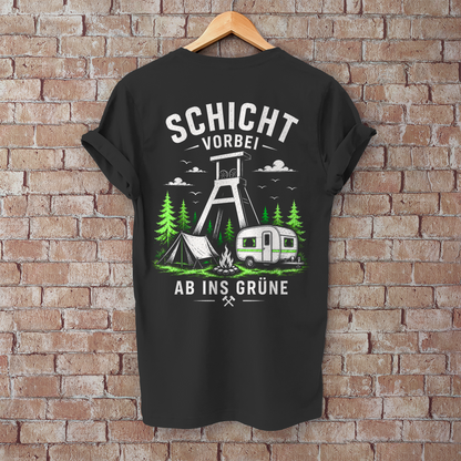 Herren T-Shirt, SCHICHT VORBEI AB INS GRÜNE