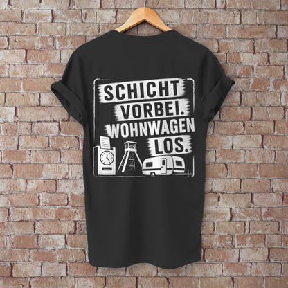 Herren T-Shirt, SCHICHT VORBEI. WOHNWAGEN LOS