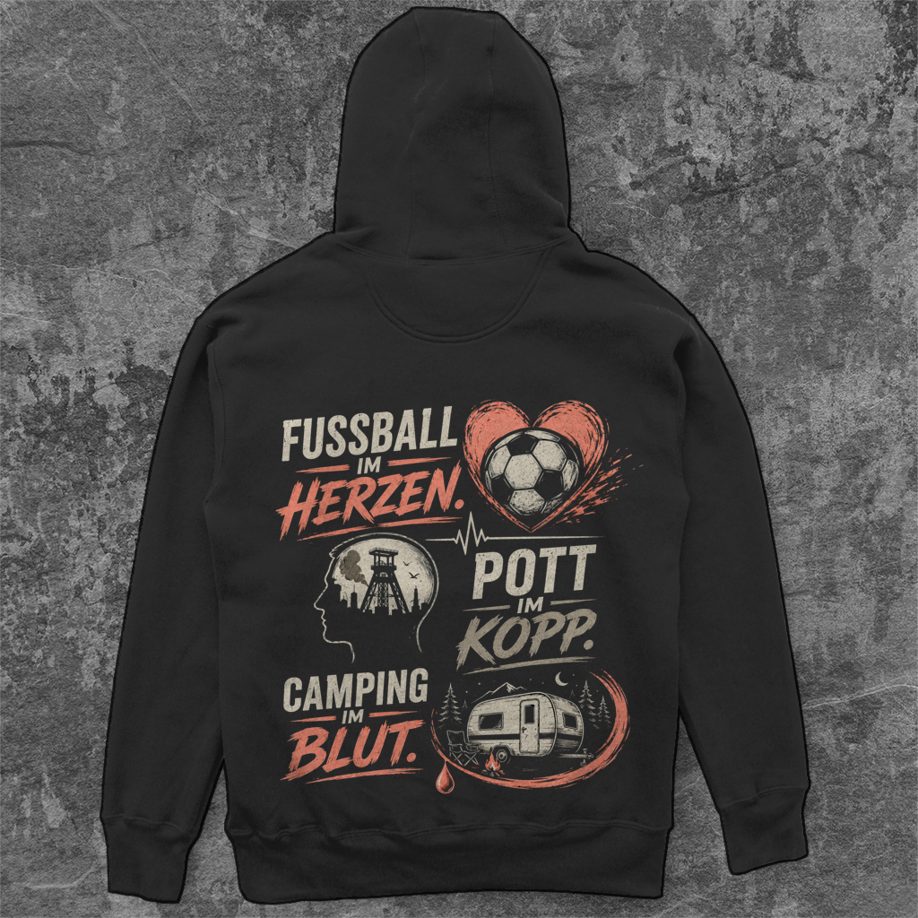 FUSSBALL IM HERZEN RUHRPOTT CAMPER  Unisex Oversize Hoodie