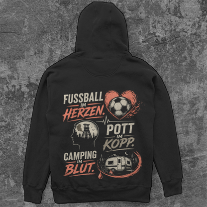 FUSSBALL IM HERZEN RUHRPOTT CAMPER  Unisex Oversize Hoodie