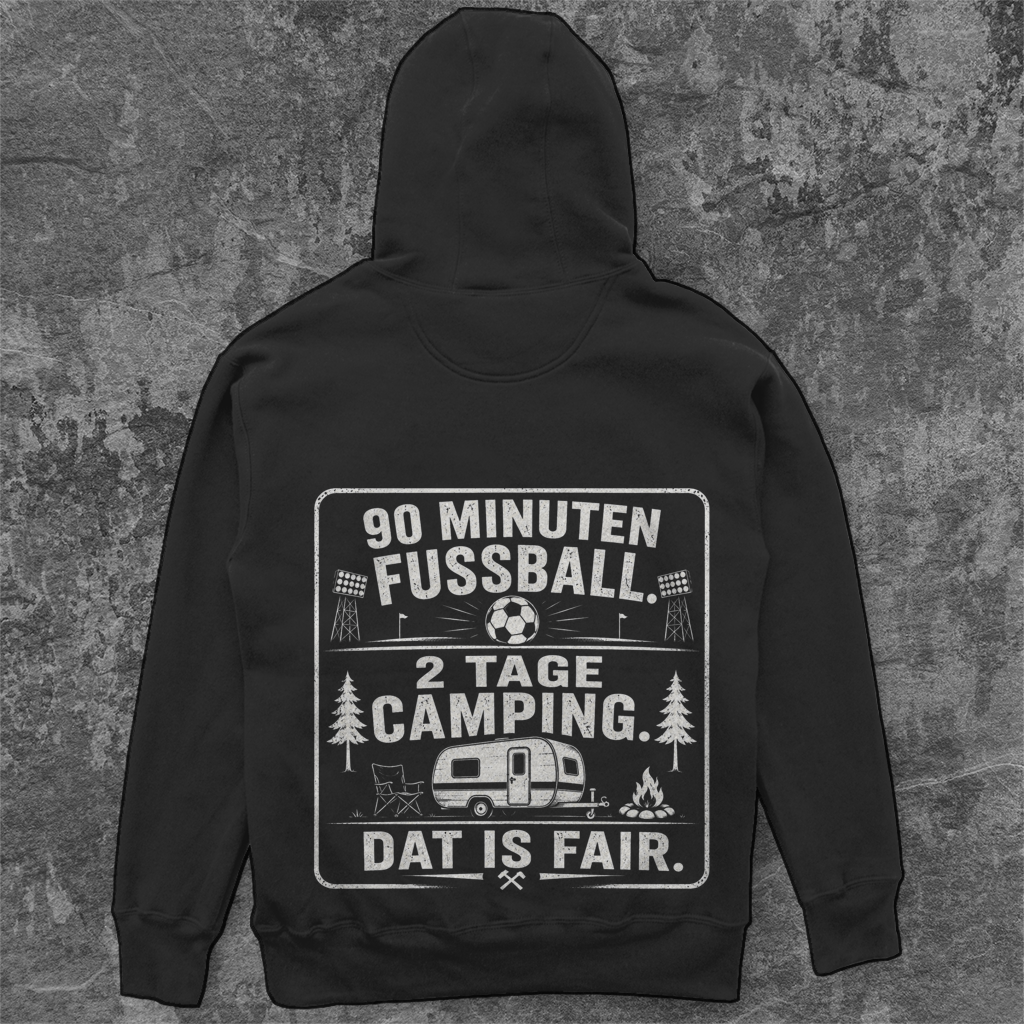 90 MINUTEN FUSSBALL RUHRPOTTCAMPER Unisex Oversize Hoodie Pottfrei