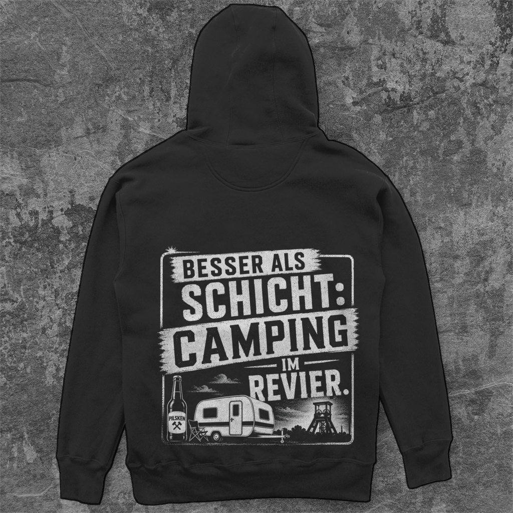 BESSER ALS SCHICHT RUHRPOTT CAMPER Unisex Oversize Hoodie Pottfrei