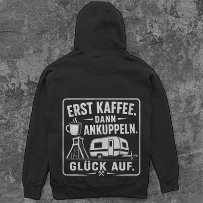 ERST KAFFEE RUHRPOTT CAMPER Unisex Oversize Hoodie Pottfrei