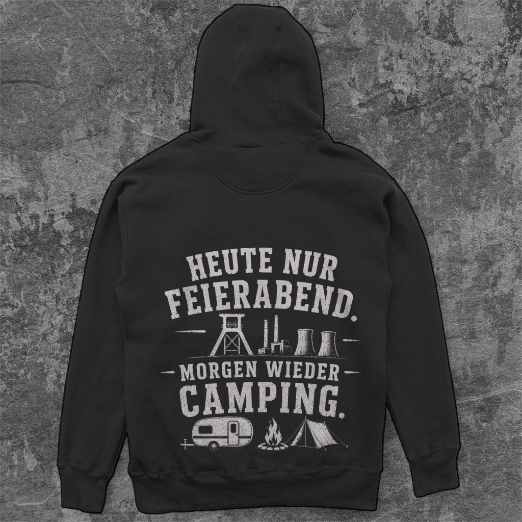HEUTE NUR FEIERABND RUHRPOTT CAMPER Unisex Oversize Hoodie Pottfrei