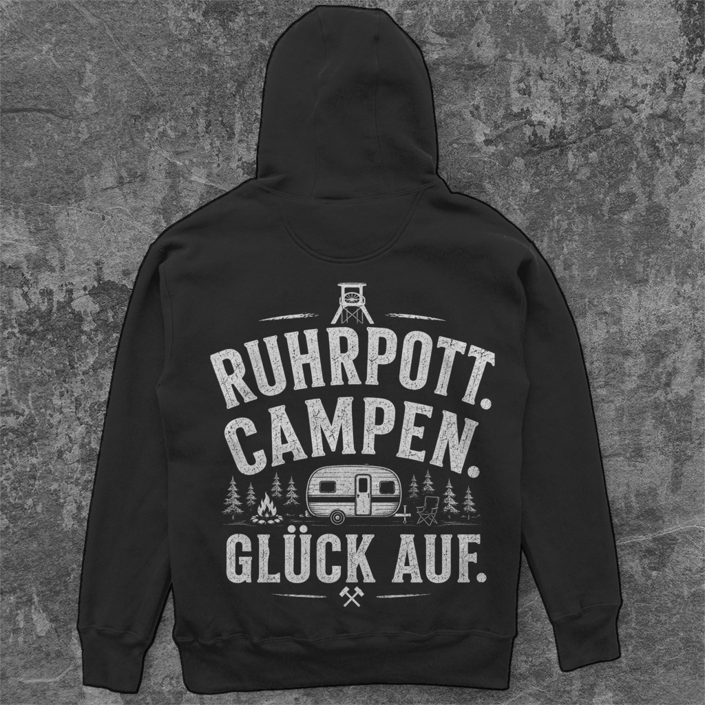 RUHRPOTT CAMPEN GLÜCK AUF RUHR POTTCAMPER Unisex Oversize Hoodie Pottfrei