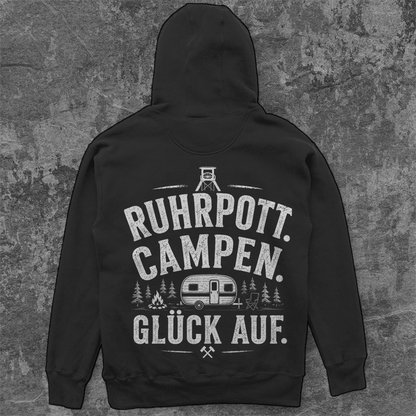 RUHRPOTT CAMPEN GLÜCK AUF RUHR POTTCAMPER Unisex Oversize Hoodie Pottfrei