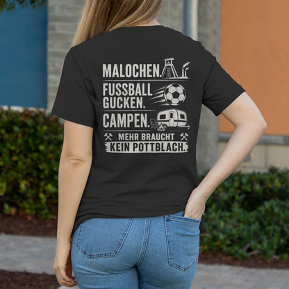 MALOCHEN FUSSBALL CAMPEN Damen T-Shirt RUHRPOTTCAMPER POTTFREI