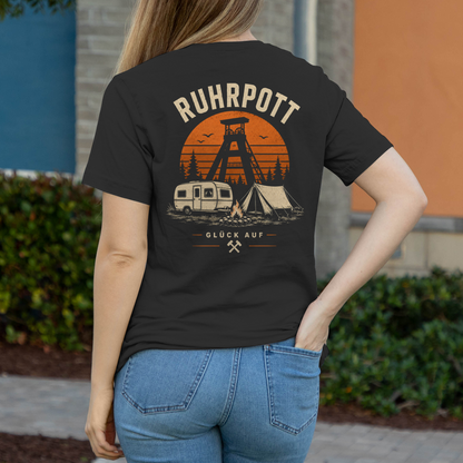 RUHRPOTT GLÜCK AUF Damen T-Shirt RUHRPOTTCAMPERVPOTTFREI