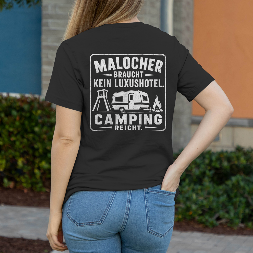 MALOCHER Damen T-Shirt RUHRPOTTCAMPER POTTFREI