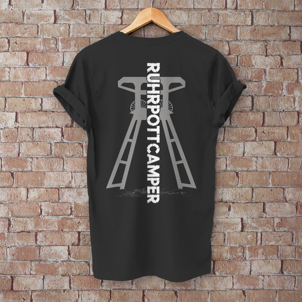 RUHRPOTTCAMPER – Förderturm- Herren T-Shirt, POTTFREI