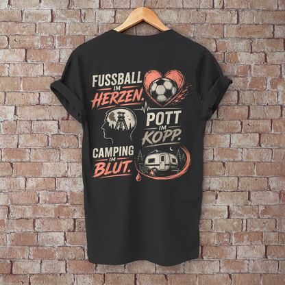 FUSSBALL IM HERZEN – POTT IM KOPF - Herren T-Shirt, POTTFREI