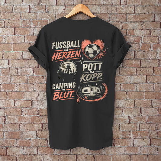 FUSSBALL IM HERZEN – POTT IM KOPF - Herren T-Shirt, POTTFREI