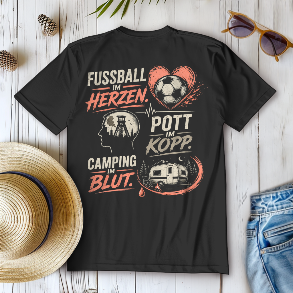 FUSSBALL IM HERZEN – POTT IM KOPF T-Shirt - Damen T-Shirt POTTFREI
