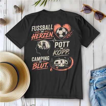 FUSSBALL IM HERZEN – POTT IM KOPF T-Shirt - Damen T-Shirt POTTFREI