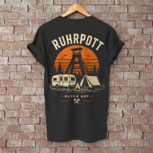 RUHRPOTT GLÜCK AUF – Camping T-Shirt - Herren T-Shirt, POTTFREI