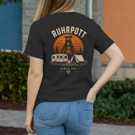 RUHRPOTT GLÜCK AUF – Camping T-Shirt - Damen T-Shirt POTTFREI