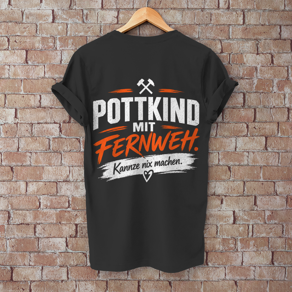 POTTKIND MIT FERNWEH – Camping T-Shirt - Herren T-Shirt, POTTFREI
