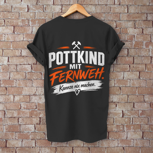 POTTKIND MIT FERNWEH – Camping T-Shirt - Herren T-Shirt, POTTFREI