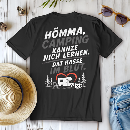 HÖMMA, CAMPING HASSE IM BLUT Camping T-Shirt - Damen T-Shirt POTTFREI