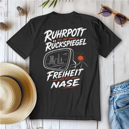 RUHRPOTT IM RÜCKSPIEGEL Camping T-Shirt - Damen T-Shirt POTTFREI