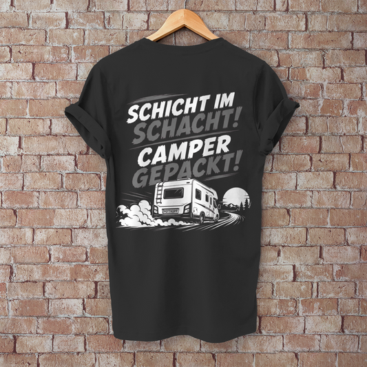SCHICHT IM SCHACHT – CAMPER GEPACKT! Camping T-Shirt - Herren T-Shirt, POTTFREI