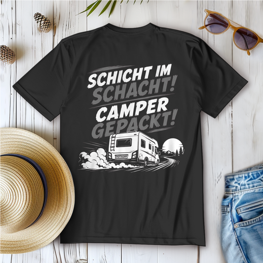 SCHICHT IM SCHACHT – CAMPER GEPACKT! Camping T-Shirt - Damen T-Shirt POTTFREI