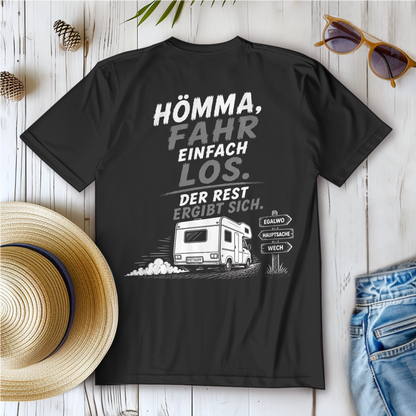 HÖMMA, FAHR EINFACH LOS! Camping T-Shirt - Damen T-Shirt POTTFREI