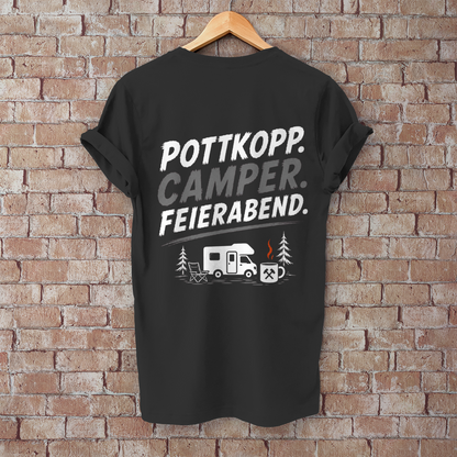 POTTKOPP. CAMPER. FEIERABEND. Camping T-Shirt - Herren T-Shirt, POTTFREI
