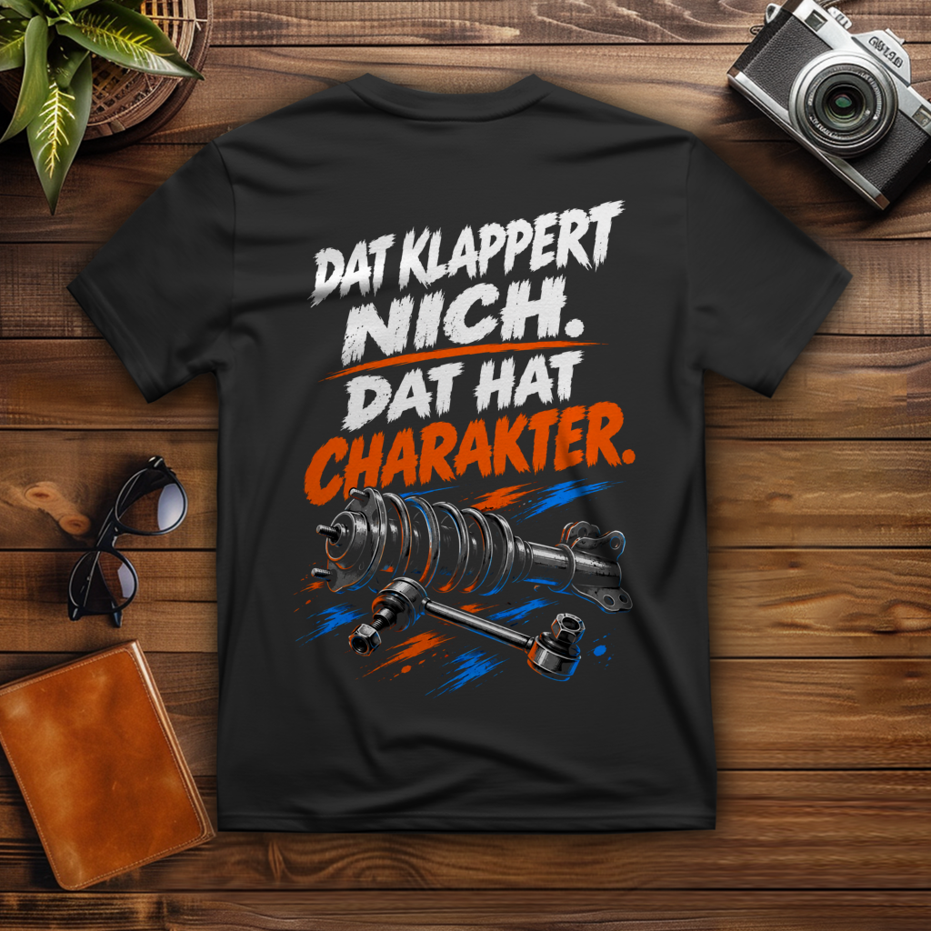 DAT KLAPPERT NICH.DAT HAT CHARAKTER - T-Shirt-Herren