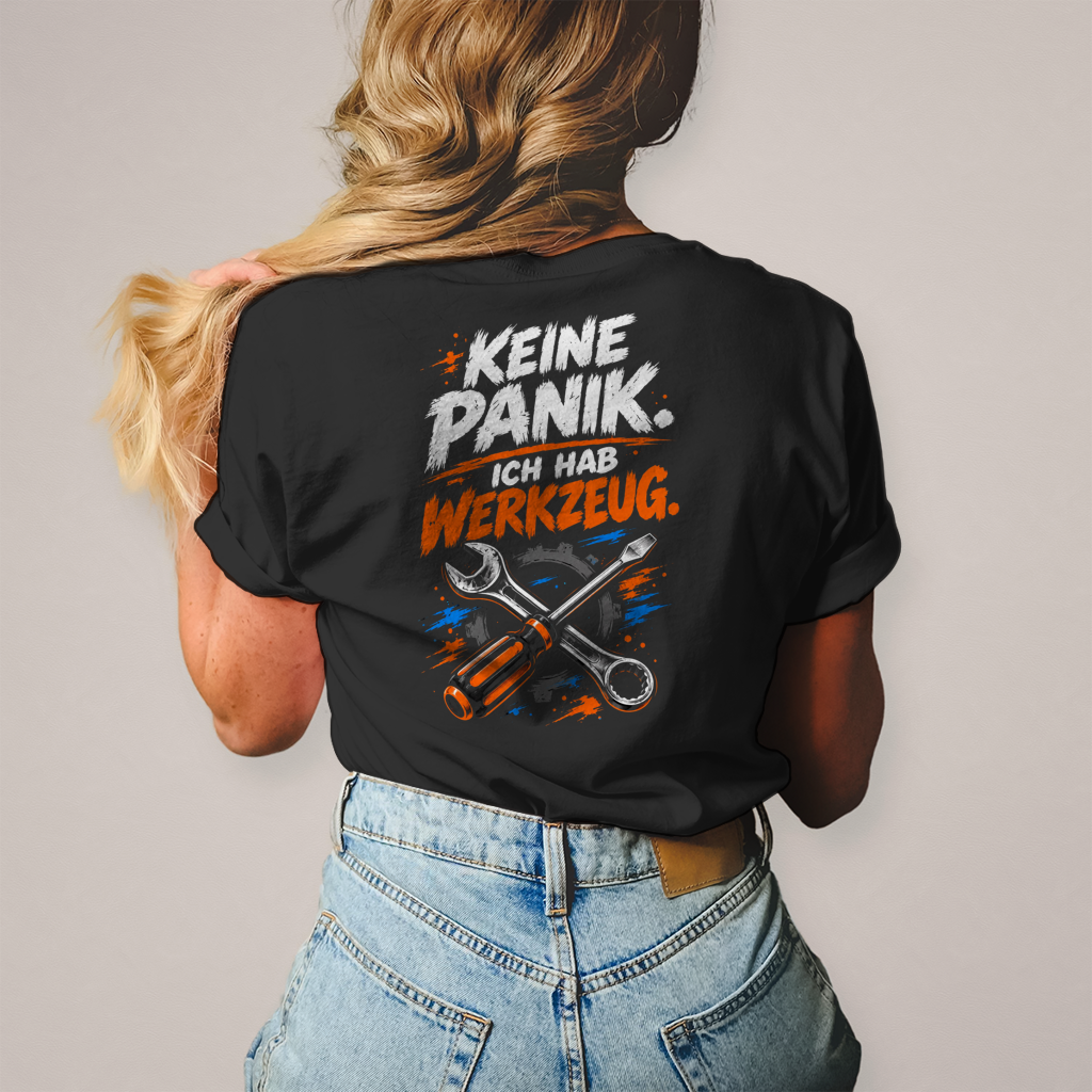 KEINE PANIK. ICH HAB WERKZEUG. - Damen T-Shirt POTTFREI