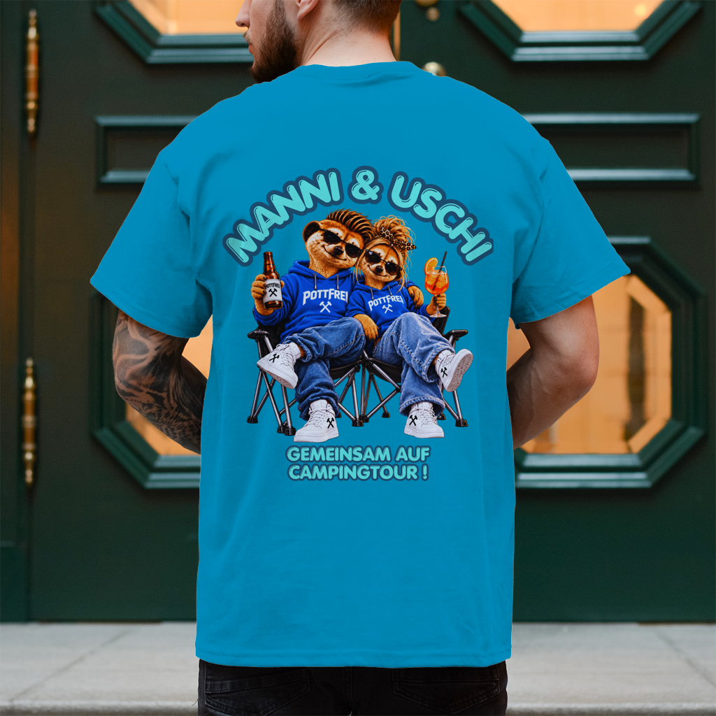 MANNI & USCHI – GEMEINSAM AUF CAMPINGTOUR! - T-Shirt-Herren
