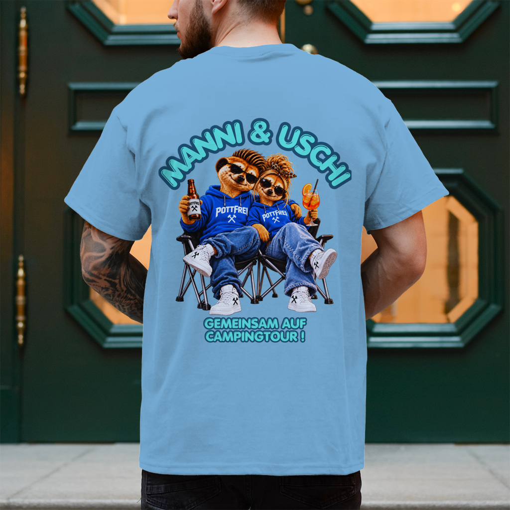 MANNI & USCHI – GEMEINSAM AUF CAMPINGTOUR! - T-Shirt-Herren