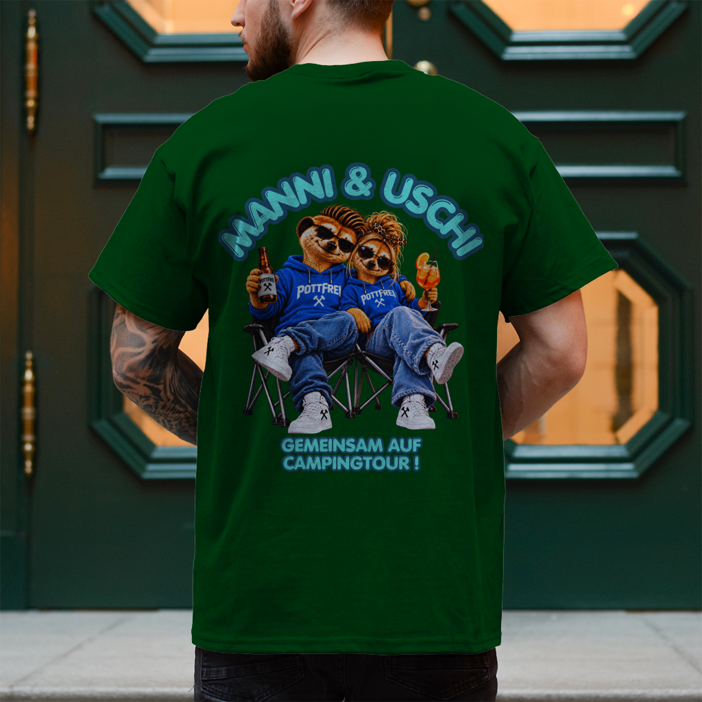 MANNI & USCHI – GEMEINSAM AUF CAMPINGTOUR! - T-Shirt-Herren