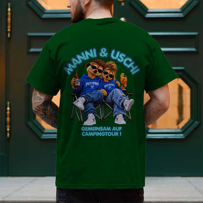 MANNI & USCHI – GEMEINSAM AUF CAMPINGTOUR! - T-Shirt-Herren