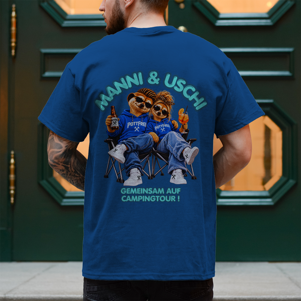 MANNI & USCHI – GEMEINSAM AUF CAMPINGTOUR! - T-Shirt-Herren