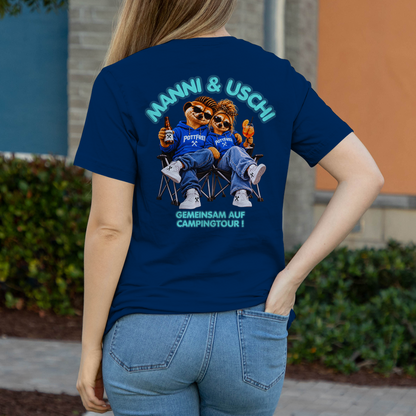 MANNI & USCHI – GEMEINSAM AUF CAMPINGTOUR! - Damen T-Shirt POTTFREI