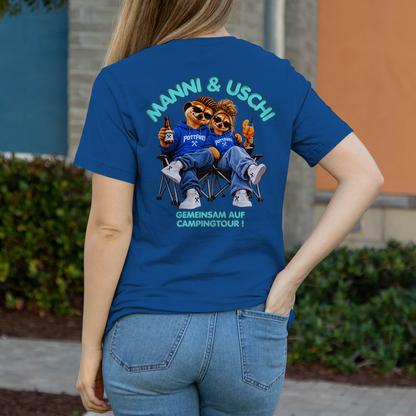 MANNI & USCHI – GEMEINSAM AUF CAMPINGTOUR! - Damen T-Shirt POTTFREI