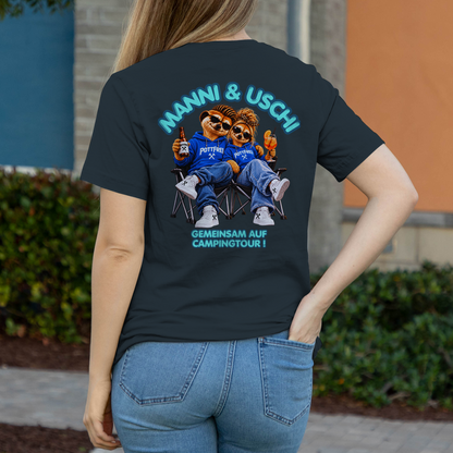 MANNI & USCHI – GEMEINSAM AUF CAMPINGTOUR! - Damen T-Shirt POTTFREI